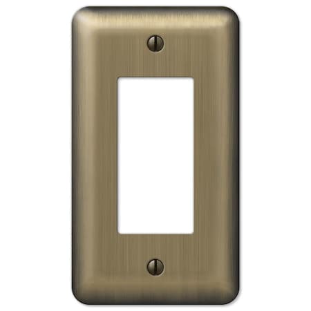 Amerelle Wall Plate, Number of Gangs: 1 gang Stamped Steel, Brushed Brass Finish, Brass 154R
